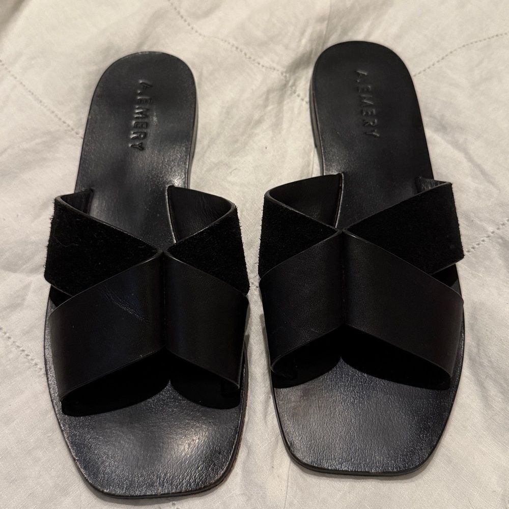 A.Emery Ada Leather Suede Sandals 39 - Picture 4 of 8
